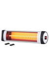 Electric Patio Heater Wall Mounted Outdoor Timer Remote Control 2.5kW