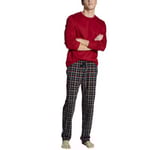Calida Family and Friends Men Pyjama With Cuff Flerfärgad bomull Large Herr