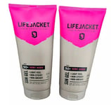 2 x LifeJacket Sun Protection Gel SPF50 Non Greasy Sunscreen Face+Body 200ml