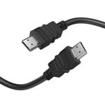 Hama Câble HDMI haute vitesse ARC avec gaine en plastique de haute qualité pour connecter PC/ordinateur portable à moniteur, TV, projecteur, Playstation, Xbox 1,5 m