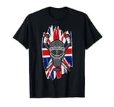 UK Flag Ice Hockey Union Jack Gift Patriotic Ice Hockey T-Shirt