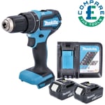 Makita DHP485 18V LXT Brushless Combi Drill With 2 x 6.0Ah Batteries & Charger