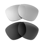Walleva Titanium + Black Polarized Lenses For Ray-Ban Stories Wayfarer 50mm