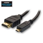 Cable hdmi 1.4 high speed with ethernet vers micro hdmi 2m (Type D) - Go pro -
