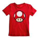 Nintendo Super Mario - Power Up Mushroom Unisex Red T-Shirt 3-4 Year - K777z