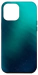 Coque pour iPhone 12 Pro Max Vert turquoise brouillard étoiles dégradé