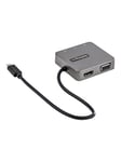 USB-C Multiport Adapter - USB 3.1 Gen 2 Type-C Mini Dock - USB-C to 4K HDMI or 1080p VGA - 10Gbps USB-A & USB-C Ethernet - docking station - VGA HDMI