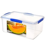 Sistema Récipient de conservation des aliments KLIP IT | 9,6 L | Boîte alimentaire empilable et hermétique pour réfrigérateur/congélateur avec couvercle | Plastique sans BPA | Clips bleus | 1 unité