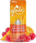 4 X Glade Sense & Spray REFILLS - Mandarin & Sunshine - Limited Edition