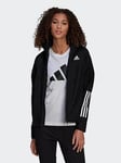 adidas BSC 3-Stripes RAIN.RDY Jacket - Black, Black, Size 2Xl, Women