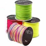 Makramé Knytsnöre 1 mm x 28 m Neonfärger 8 st
