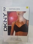 DKNY Ladies Women’s Cotton Bra Black & Pink 2 Pack Size S (1023)