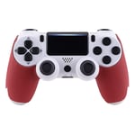 eXtremeRate Red Anti-Skid Sweat-Absorbent Controller Grips for ps4 Controller, Professional Textured Soft Rubber Handle Grips for ps4 Slim Pro Controller - Improve The Grip and Comfort