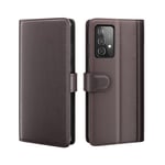 Äkta Läderfodral Samsung Galaxy A52 5G Brun