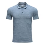 Herrar Sport Polotröja med Lång- och Kortärmad T-shirt (Ljusblå) 4XL zdq
