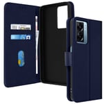 Case for Oppo A77 / Realme Narzo 50 5G Card-holder Cover Video Stand Navy