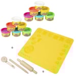 roba x Play-Doh startset - 3D-kreativ matta, träverktyg, 6 modelleringsformar
