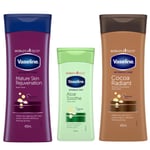 Vaseline Intensive Care Body Lotion 3 Pack 400ml and 200ml Birthday Gift Set