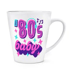 80s Baby 12oz Latte Mug Cup Born 1980 Birthday Brother Sister Retro Best Friend