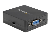 StarTech.com 1080p VGA to RCA and S-Video Converter - USB Powered - Video adapter - VGA / S-Video / sammensatt video - HD-15 (VGA) hunn til 4-pins mini-DIN, RCA hunn - svart - aktiv