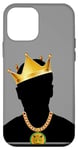Coque pour iPhone 12 mini Royal Anonymous Rich Man with Golden Crown & Chunky Chain