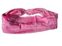 NEW Pink tie dye polyester fabric headband bandeaux 22x7cm fashion hair