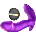 Dildo Vibrator Sexleksaker för Kvinna Klitoris Massager Trådlös Fjärrkontroll Vibrerande Ägg Trosor Vibrator-lila Typ