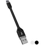 USB till Lightning-kabel 10 cm - KSIX - Svart - 2,4A snabbladdning - iPod iPhone iPad kompatibel