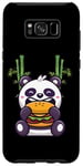 Coque pour Galaxy S8+ Panda amusant pour les amateurs de hamburger pour hommes, femmes, enfants Cheeseburger