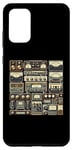 Coque pour Galaxy S20+ Configuration Vintage Audio HiFi Sound System Mixed Media Collage