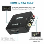 HDMI till to RCA Audio Video AV CVBS Adapter Converter Omvandlare: Svart