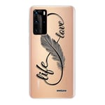 Evetane - Coque Silicone Compatible Huawei P40 Lite 5G - Protection Intégrale 360, Fine et Transparente - Coque Avant & Arrière - Haute Résistance - Love Life