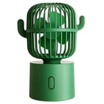 1800mAh USB Fan Rechargeable Portable Table Cooler 3 Speed Silent Air Cooling Mini Fans For Home Car Notebook Laptop-Green 102x102x189mm