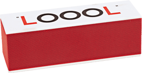 Mini enceinte Bluetooth Bigben blanche et rouge LOOOL - Neuf