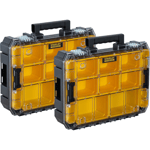 Stanley Fatmax Organiser Tool Pro-Stack Shallow Twin-Pack High Capacity NEW UK