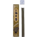 Morning Star Incense joss Sticks by Nippon Kodo - Green Tea - 50 Stick & Holder
