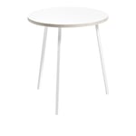 HAY - Loop Stand Round High Table - White - Ø90 cm - Vit - Barbord - Metall/Trä