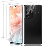 Protecteur D'écran Samsung Galaxy S21 Ultra Tpu Souple Ultra Fin Haute Sensibilité Tactile Anti-Empreintes Installation Facile Sans Bulles 3 Pièces Transparent