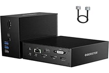 OBERSTER Stations d'accueil USB C MacBook Pro/Air, 16 en 2 Triple Display Docking Station (2 HDMI 4K, VGA, PD 100W, USB-C 3.0, 5USB A, SD/TF/Audio) Ordinateurs Portables PC Windows MacBook Pro Air