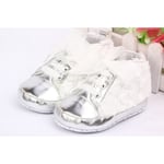 3 Colors Baby First Walkers Sapato Rose Flower Soft Shoes 0-18m White 7-12months