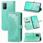 Fodral för OnePlus 8t Omslag Läder Plånboksfodral Omslag Mandala Magnetisk Flippskydd Stötsäker - Grön