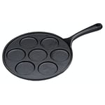 KitchenCraft 7-Hole Cast Iron Induction-Safe Blini Pan, 24 cm (9.5")