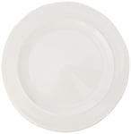 Denby White Porcelain Dinner Plates Set of 2 - 29cm Dishwasher Microwave Safe Large Plates - Chip & Crack Resistant Glazed Tableware