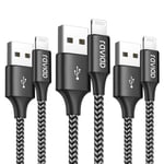 3PACK Raviad Iphone Charger Cable Lightning 2m Mfi Certified Fast Charging Lead