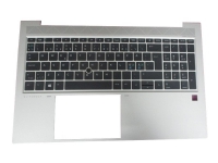 HP - Erstatningstastatur for bærbar PC - bakbelysning - QWERTY - Dansk/norsk/finsk - med toppdeksel - for EliteBook 855 G7