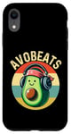 iPhone XR Dj Avocado With Headphones For Men Boys Women Kids Case