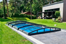 Nordenspa Pooltak Lowline BOX 4,20 x 8,61 Klarglas klarplast (Silver) Low420861ks