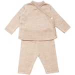 HUTTEliHUT VAD baby shirt + bux set wool knit – off-white - 68/74
