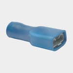 Skyllermarks Isolerade flatstiftshylsor Skyllermarks, 6.3 x 0.8 mm, passar kabel 1.5 - 2.5 mm², 25-pack, blå