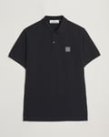 Stone Island Organic Cotton Pique Polo Black